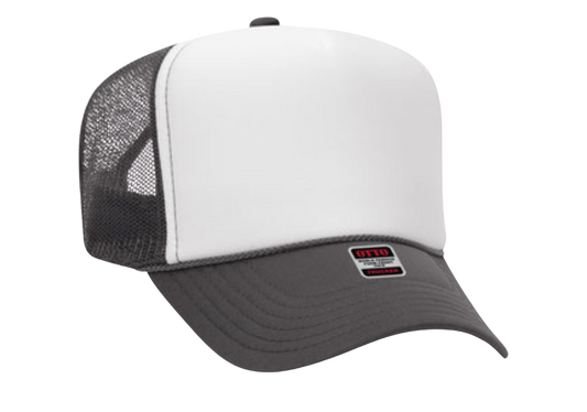 Charcoal Grey & White